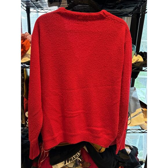 Vintage 70S 80s Izod Lacoste Mens Cardigan Sweater Size M Red Acrylic - Picture 6 of 6